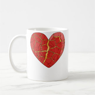 Kintsugi Art Kintsukuroi Heart Japan Wabi Sabi Coffee Mug