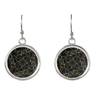 Kintsugi Gold Vein Earrings