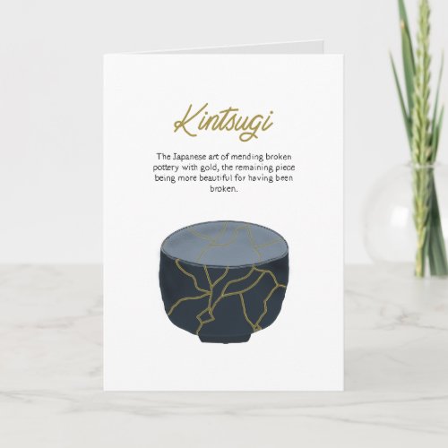 Kintsugi Golden Joinery Encouragement Card