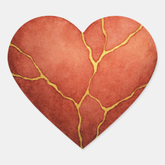 Kintsugi heart heart sticker