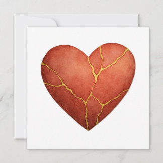 Kintsugi heart invitation