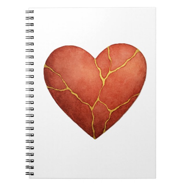 Kintsugi heart invitation notebook (Front)