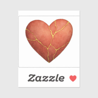 Kintsugi heart sticker