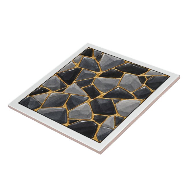 Kintsugi Night Ceramic Tile (Side)