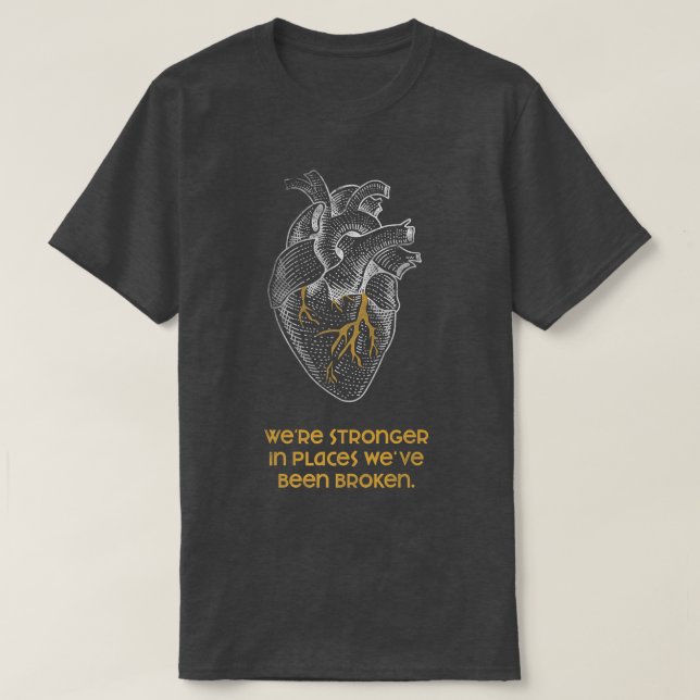Kintsugi Stronger when Broken Japanese Pottery Rep T-Shirt (Design Front)