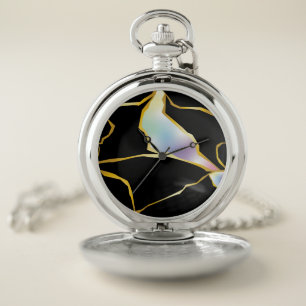 Kintsugi with Multicolor Jewel Tone Pocket Watch