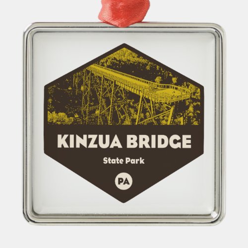 Kinzua Bridge State Park Pennsylvania Metal Ornament