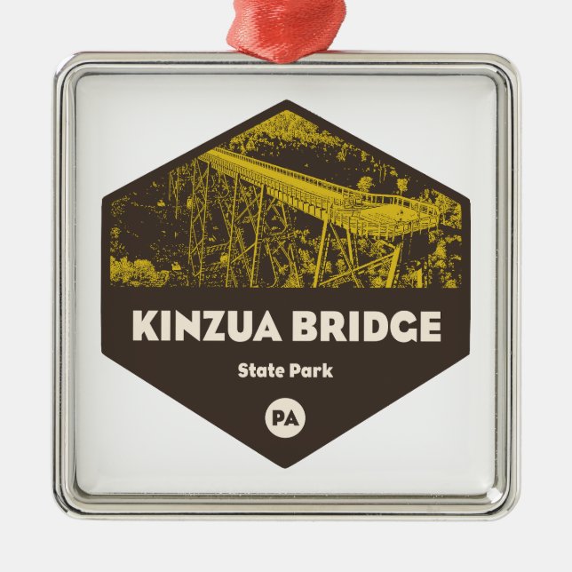 Kinzua Bridge State Park Pennsylvania Metal Ornament (Front)