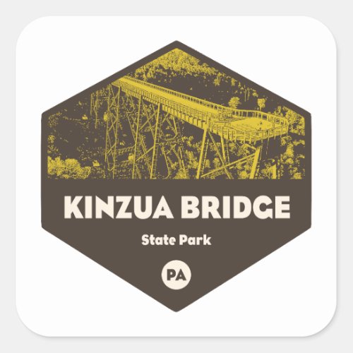 Kinzua Bridge State Park Pennsylvania Square Sticker
