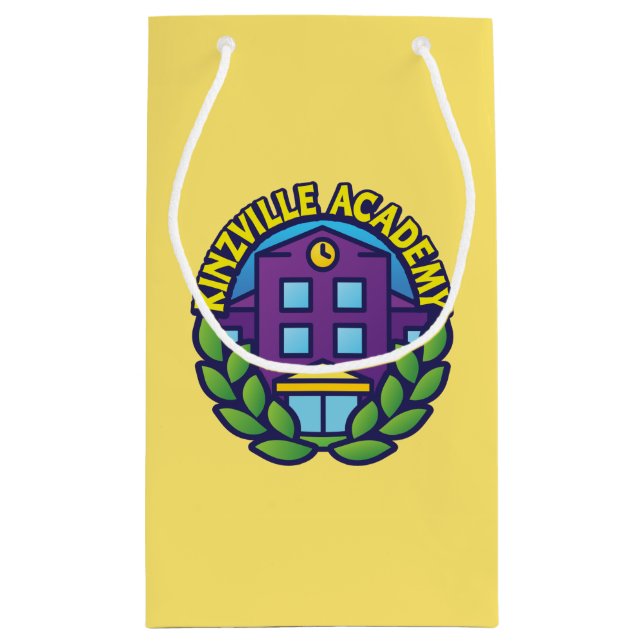Kinzville Academy Logo Small Gift Bag (Back)