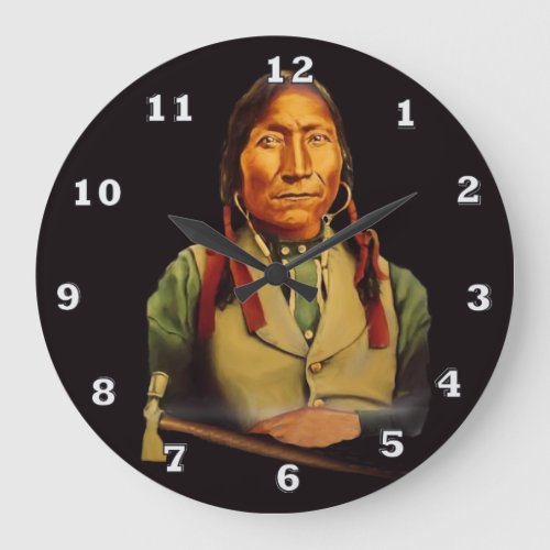 Kiowa Chief Lone Wolf Clock