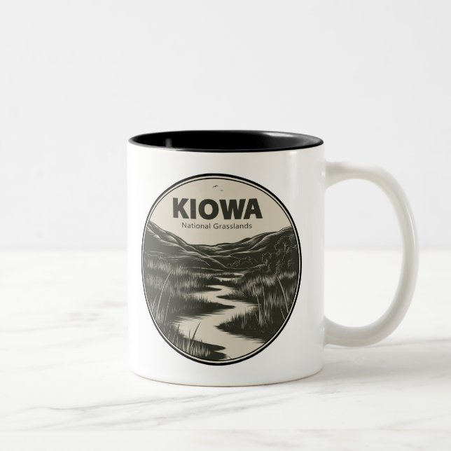 Kiowa National Grasslands Stream Two-Tone Coffee Mug (Right)