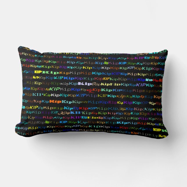 Kip Text Design I Lumbar Pillow (Front)