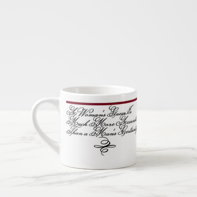 Kipling Quote - Woman's Guess Espresso Cup (Left)