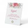 Kippah Yarmulke Table Sign Pink Rose Blush Wedding