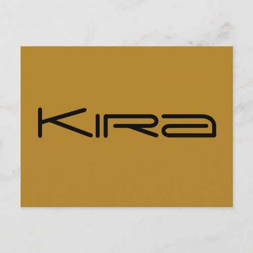Kira character from Orphan Blackgeometric font Postcard