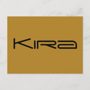 Kira, character from Orphan Black,geometric font Postcard