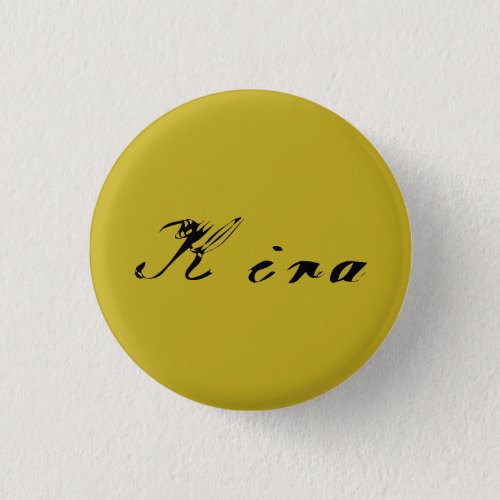 Kira from Orphan Black antique calligraphy Button