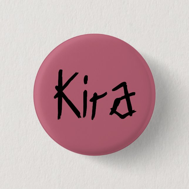 Kira from orphan Black distressed font Button (Front)