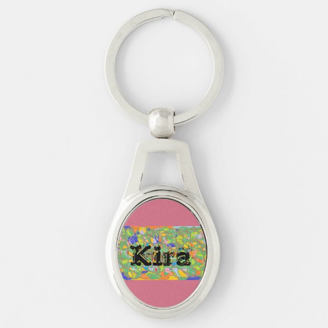 Kira from Orphan Black with abstract art Keychain (Front)