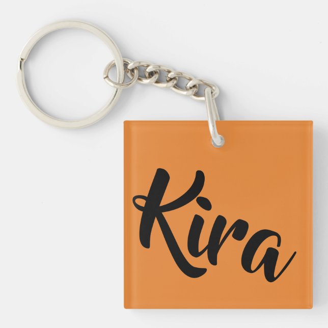 Kira from the tv show Orphan Black calligraphy Keychain (Front)