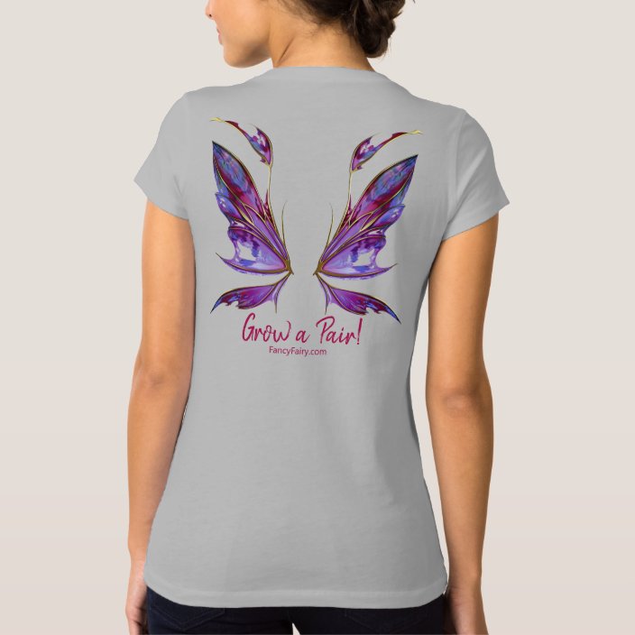 Kira Grow A Pair Fairy Wings Back Shirt Wine Zazzle Com