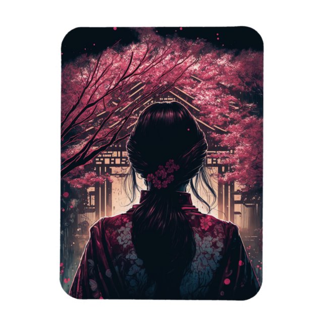 Kira Kirschblüten - Flexibler Fotomagnet Magnet (Vertical)
