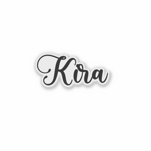 Kira Name - Handwritten Calligraphy Sticker | Zazzle
