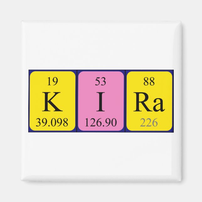 Kira periodic table name magnet (Front)