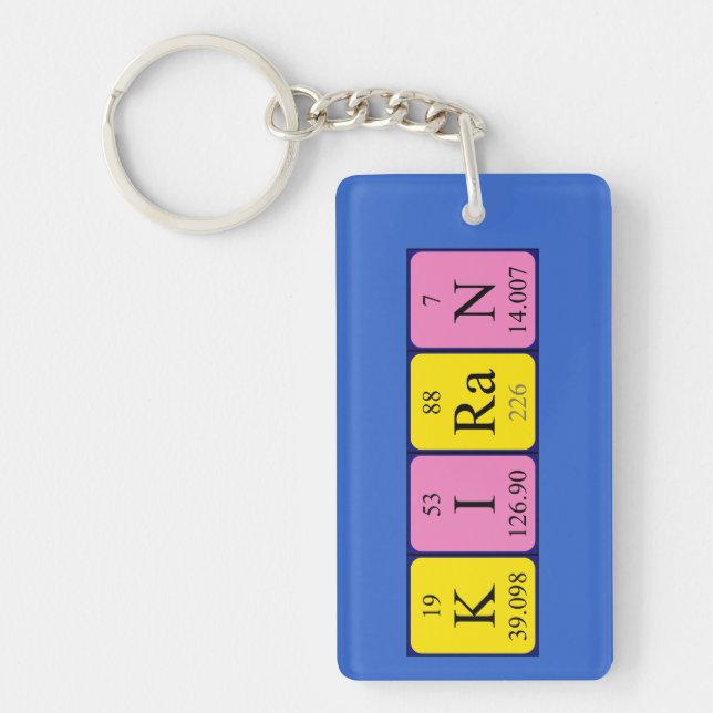 Kiran periodic table name keyring (Front)