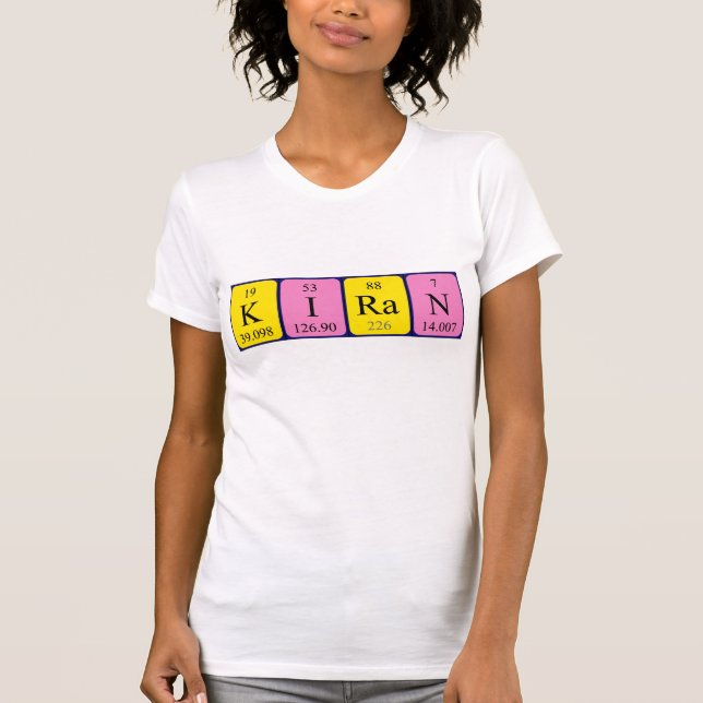 Kiran periodic table name shirt (Front)