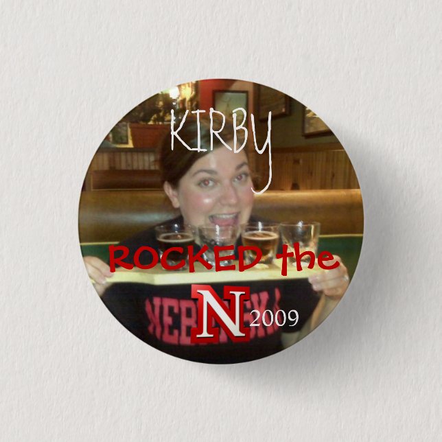 kirby, logo, KIRBY, ROCKED the, 2009 Pinback Button (Front)