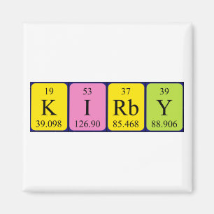Kirby periodic table name magnet