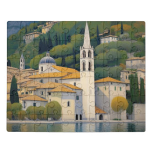 Kirche Cassone Gustav Klimt Painting Captivating  Jigsaw Puzzle