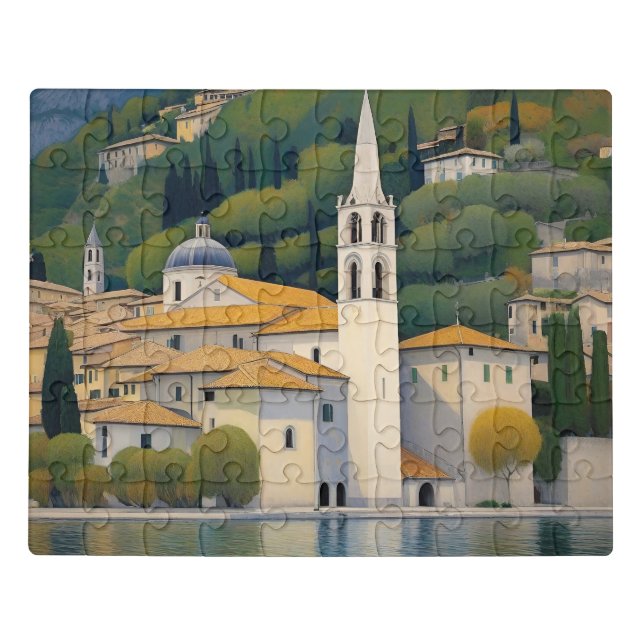 Kirche Cassone Gustav Klimt Painting Captivating  Jigsaw Puzzle (Puzzle Horizontal)