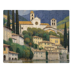 Kirche Cassone Gustav Klimt Painting Serene  Jigsaw Puzzle