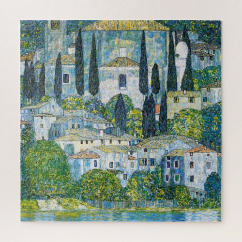 Kirche in Cassone by Gustav Klimt Jigsaw Puzzle