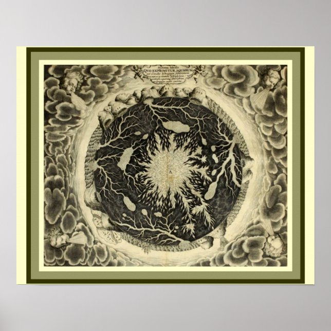 Kircher's "Mundus Subterraneus" -Water 16 x 20 Poster (Front)