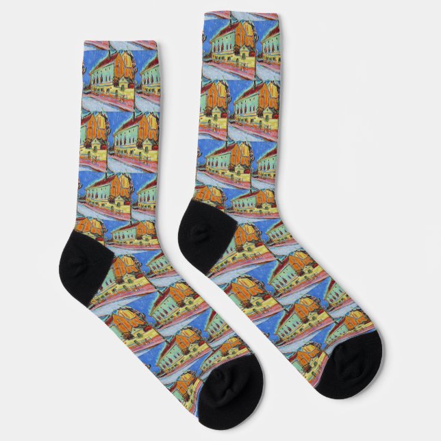 Kirchner Bellevue Dance Hall Expressionist Art Socks (Right)