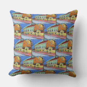 Kirchner Bellevue Dance Hall Expressionist Art Throw Pillow