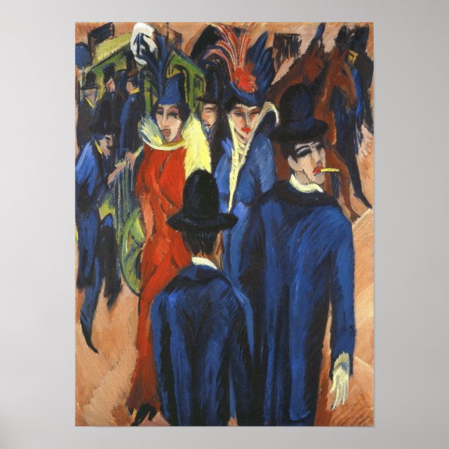 Kirchner - Berlin Street Scene Poster (Front)