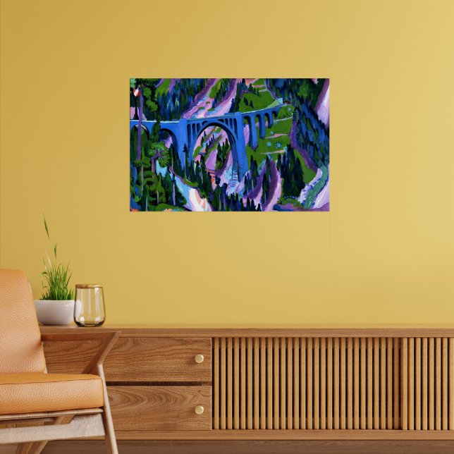 Kirchner - Bridge at Wiesen Poster (Living Room 2)