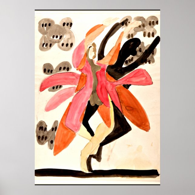 Kirchner - Dancers, colorful painting Poster (Front)