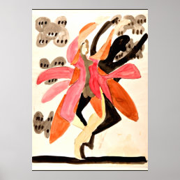 Kirchner - Dancers, colorful painting Poster