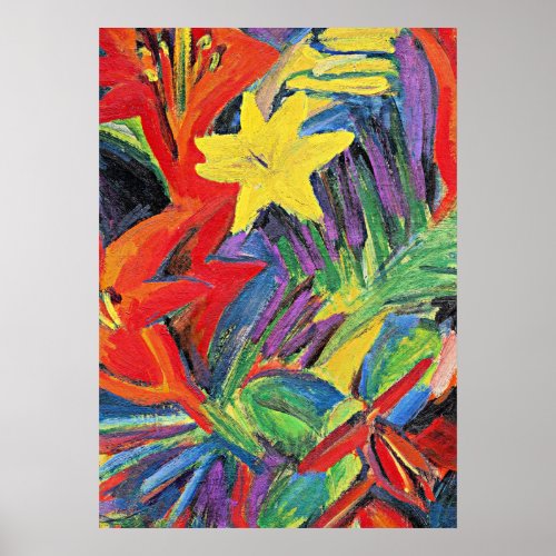 Kirchner _ Still Life with Lilies Poster