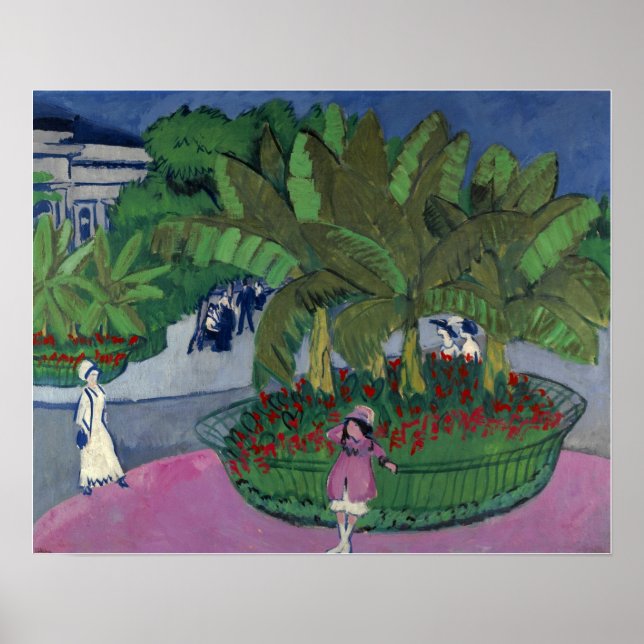 Kirchner - The Boskett Albertplatz In Dresden Poster (Front)
