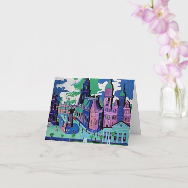 Kirchner - View of Dresden Card (Orchid)