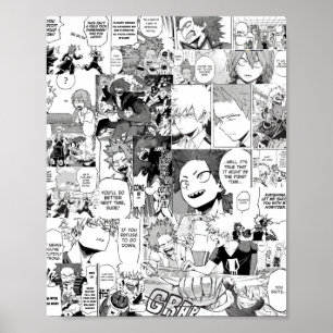 Kiribaku Manga Collage  Poster