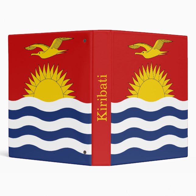 Kiribati Flag 3 Ring Binder (Background)