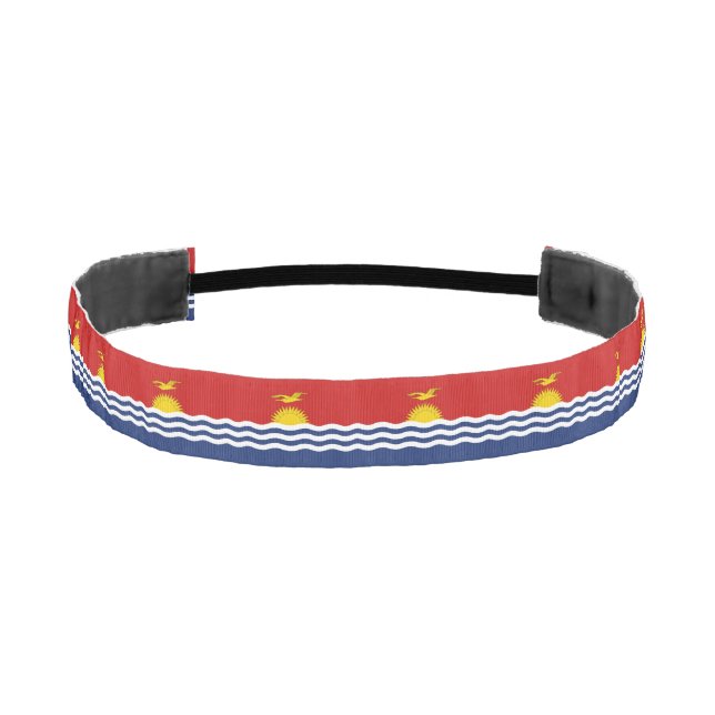 Kiribati Flag Athletic Headband (Front)